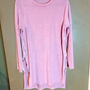 Cute High Lightweight Sweater Zip Up Sides size L